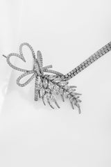 Love Bowknot Wheat Ear Tassel Earrings