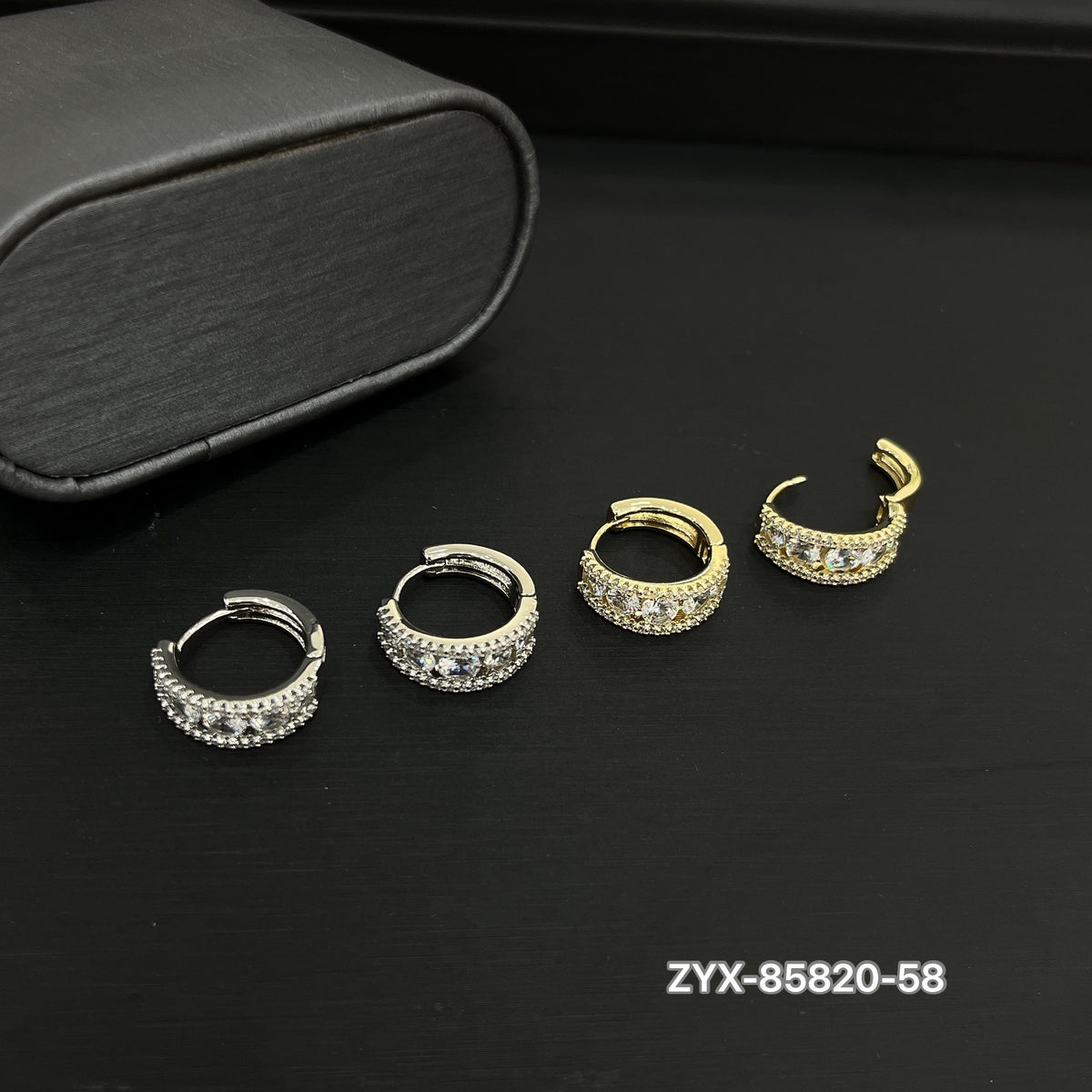 Diamond Ring Starry Eye Earrings