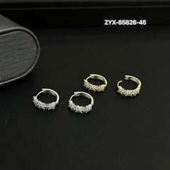 Diamond Cluster Hoop Earrings
