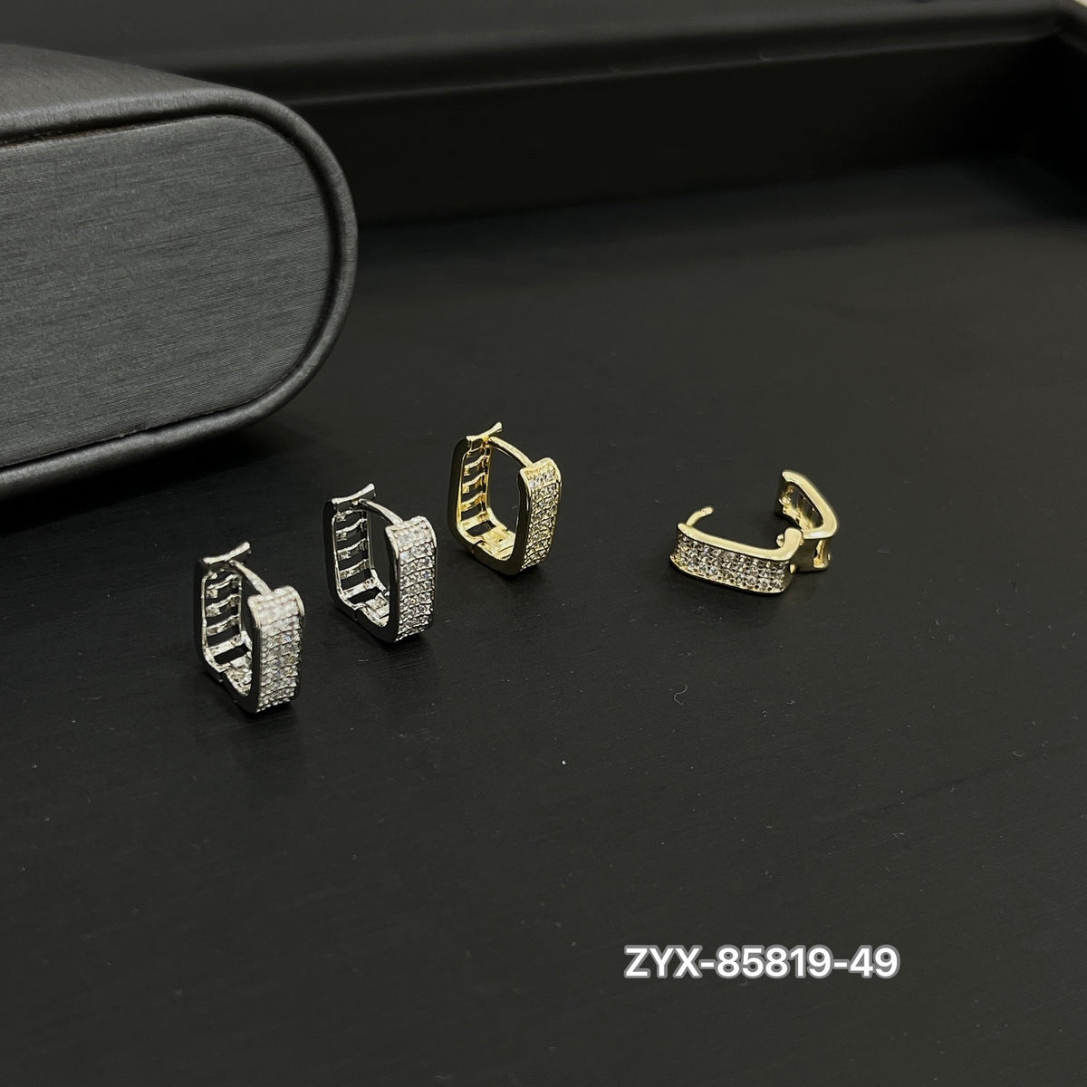 Diamond Square Box Earrings